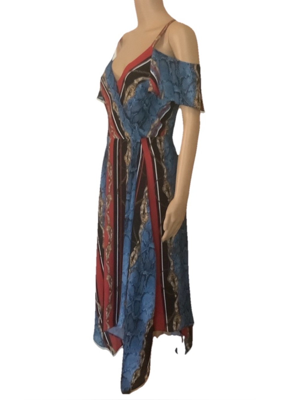 INC international Concepts midi dress Sz 4 asymmetrical - Picture 6 of 12